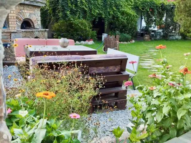 pension / guesthouse / privékamer huren in Griekenland, Pilion, Platania – Villa Katerina - Aias Villa Katerina - Tuin en terras