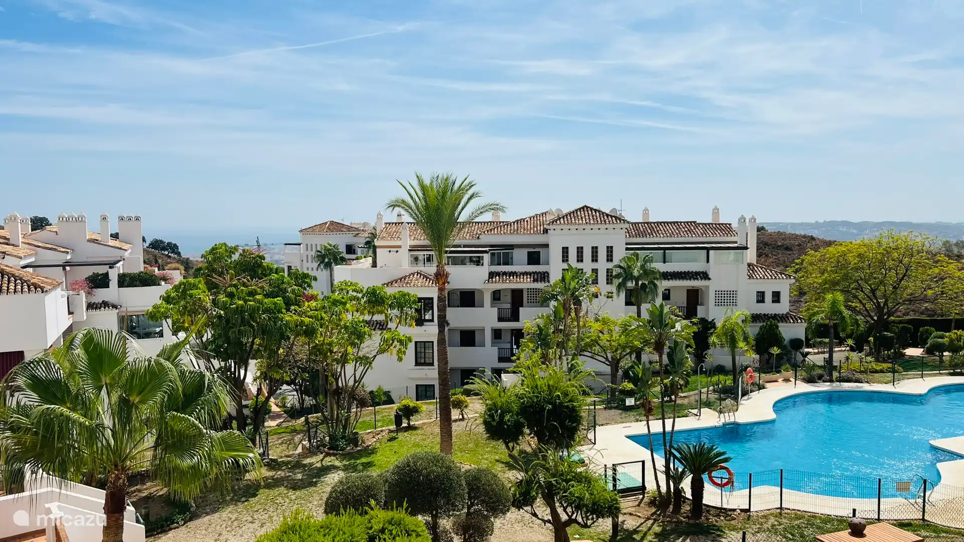 Bonita vista de los jardines