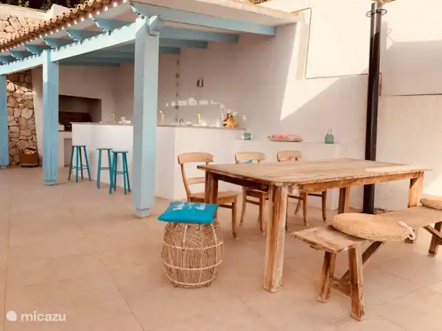 Location de Vacances Espagne, Costa Blanca, Moraira, villa - Villa Charlotte cuisine extérieure