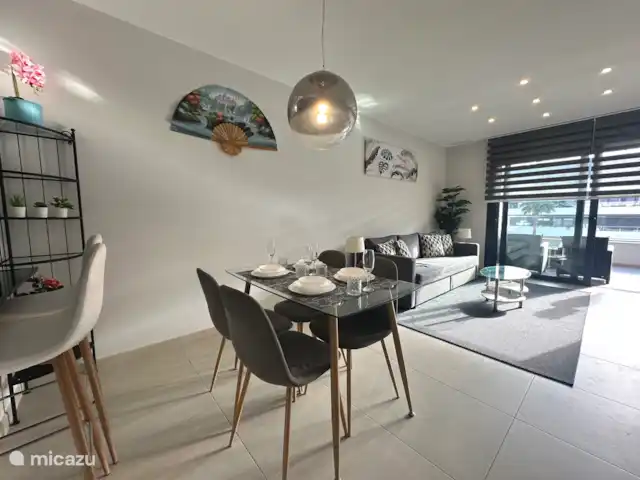 Flamenca Village met groot balkon huren in Spanje, Costa Blanca, Orihuela Costa - appartement Eetruimte en woonkamer