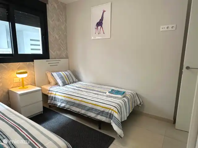 Flamenca Village met groot balkon huren in Spanje, Costa Blanca, Orihuela Costa - appartement Slaapkamer met twee eenpersoonsbedden