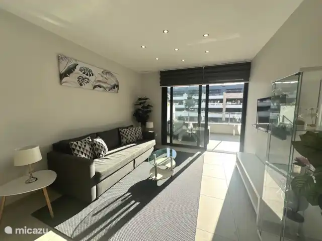 Flamenca Village met groot balkon huren in Spanje, Costa Blanca, Orihuela Costa - appartement Woonkamer