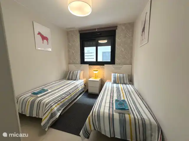 Flamenca Village met groot balkon huren in Spanje, Costa Blanca, Orihuela Costa - appartement Slaapkamer met twee eenpersoonsbedden