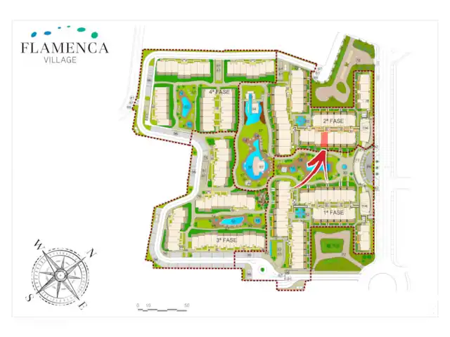 Flamenca Village met groot balkon huren in Spanje, Costa Blanca, Orihuela Costa - appartement Kaart van Flamenca Village