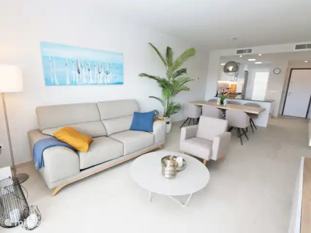 Appartement de 3 pièces à Flamenca Village | Espagne, Costa Blanca, Orihuela Costa - appartement Cuisine, salle à manger et salon