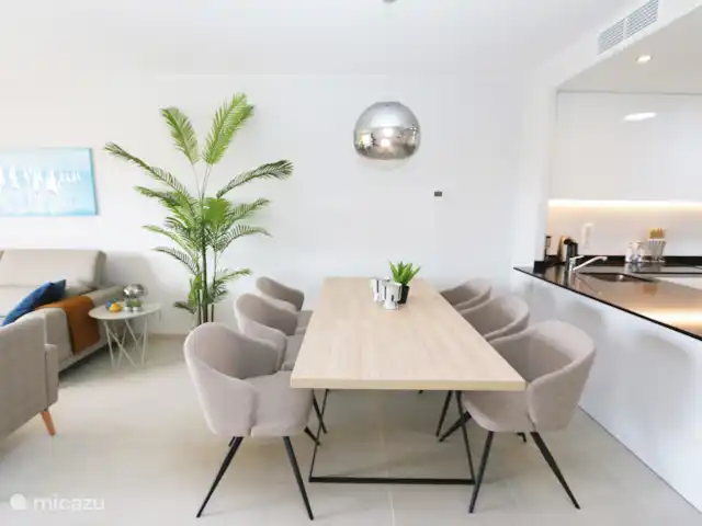 Appartement de 3 pièces à Flamenca Village | Espagne, Costa Blanca, Orihuela Costa - appartement Cuisine, salle à manger et salon