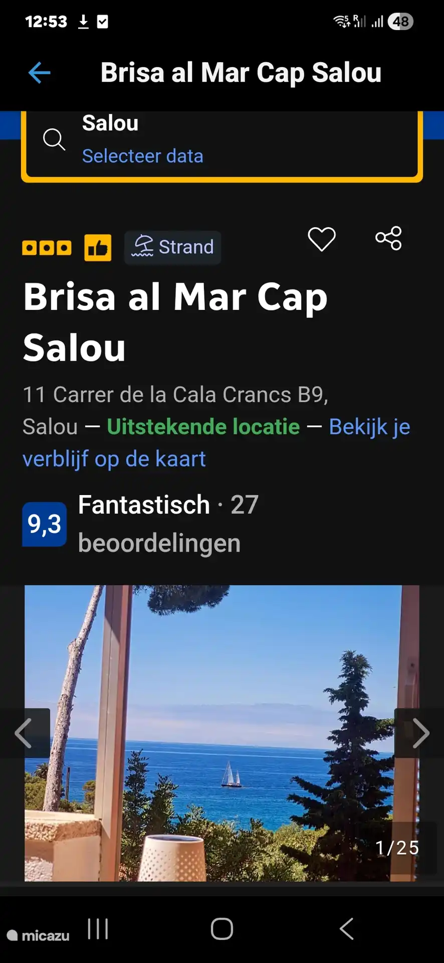 Antes estábamos en Booking.com, pero ahora también en Micazu. ¡Consulta la valoración de la reseña!