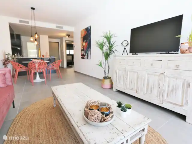 Appartement avec vue sur la piscine | Espagne, Costa Blanca, Orihuela Costa - appartement Salon, salle à manger et cuisine
