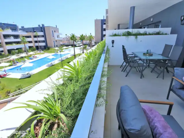 Appartement avec vue sur la piscine | Espagne, Costa Blanca, Orihuela Costa - appartement Balcon donnant sur la piscine