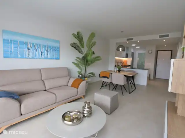 Apartamento de lujo en Flamenca Village en España, Costa Blanca, Orihuela Costa - apartamento Sala de estar, comedor y cocina