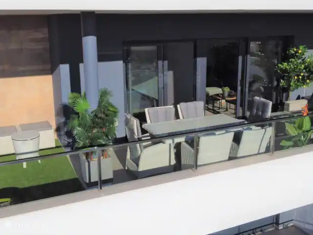 Appartement familial de luxe à Zuid  | Espagne, Costa Blanca, Orihuela Costa - appartement Balcon avec table à manger