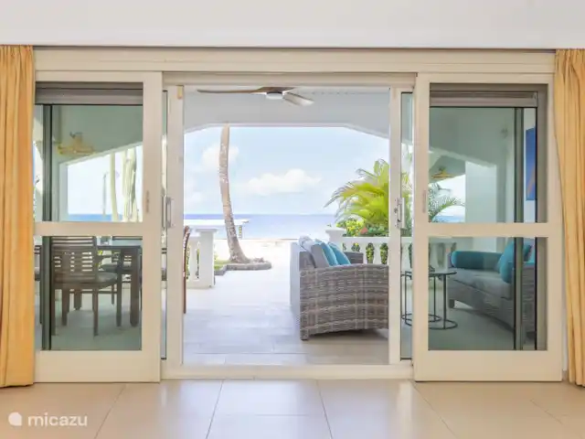 Location de Vacances Bonaire, Bonaire, Belnem, appartement - Appartements Belmar en bord de mer  Vue depuis le canapé