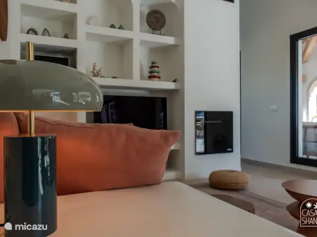 Casa Shanti | Espagne, Costa Blanca, Jávea - villa Le salon avec smart TV et cheminée à granulés.