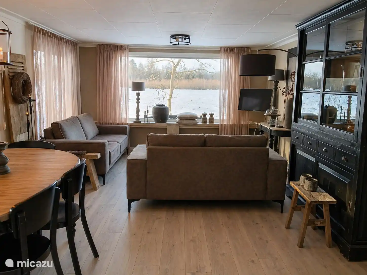 5 persoons chalet Capfun Stoetenslagh, woonkamer met uitzicht