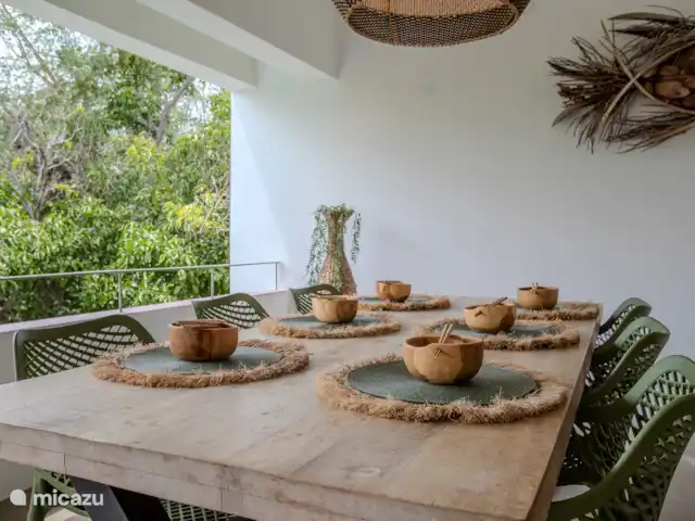 Villa design unique dans un complexe naturel | Curaçao, Curaçao-Centre, Sint Michiel - villa Salle à manger à l’étage