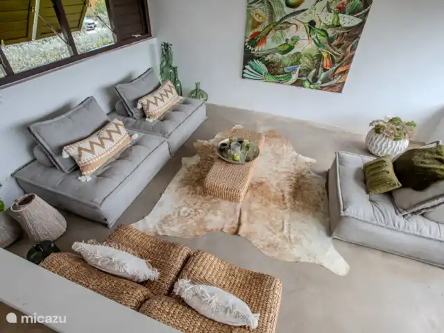 Villa design unique dans un complexe naturel | Curaçao, Curaçao-Centre, Sint Michiel - villa Vue d’ensemble du coin salon