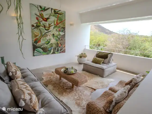 Villa design unique dans un complexe naturel | Curaçao, Curaçao-Centre, Sint Michiel - villa Le concept extérieur/intérieur est clairement visible ici