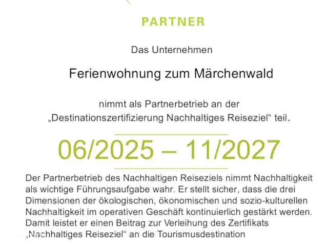 Location de Vacances Allemagne, Hesse, Bad Wildungen, appartement - Appartement zum Märchenwald ****  Certifiée comme une destination très durable