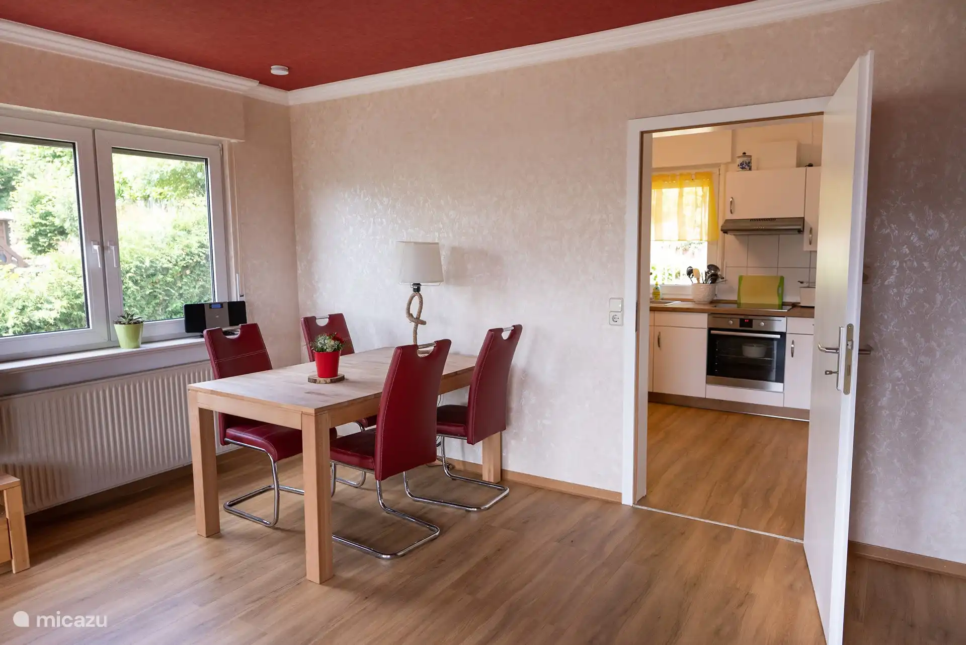 Dining area with access to the kitchen