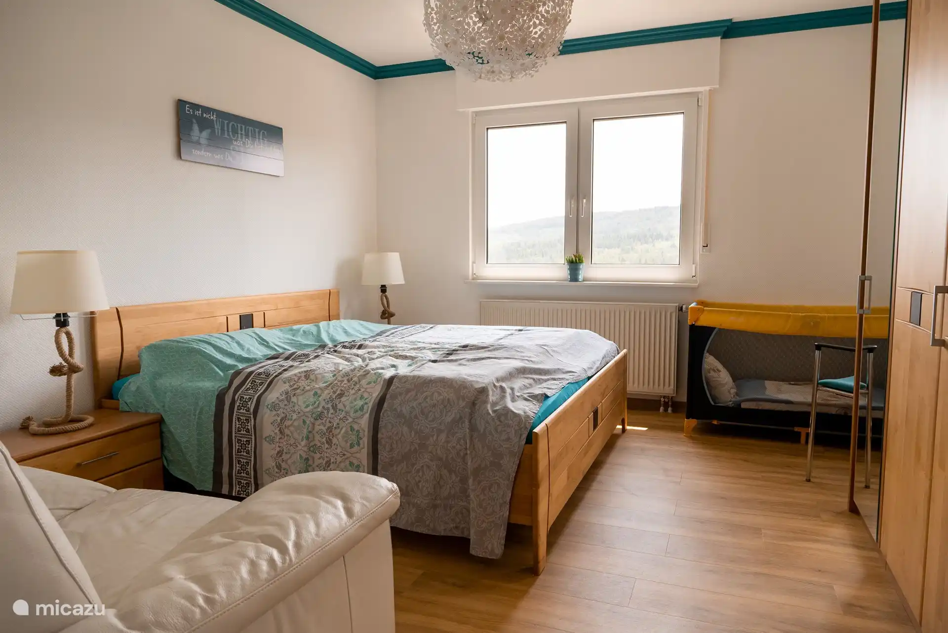 Bedroom 1 with door to the terrace