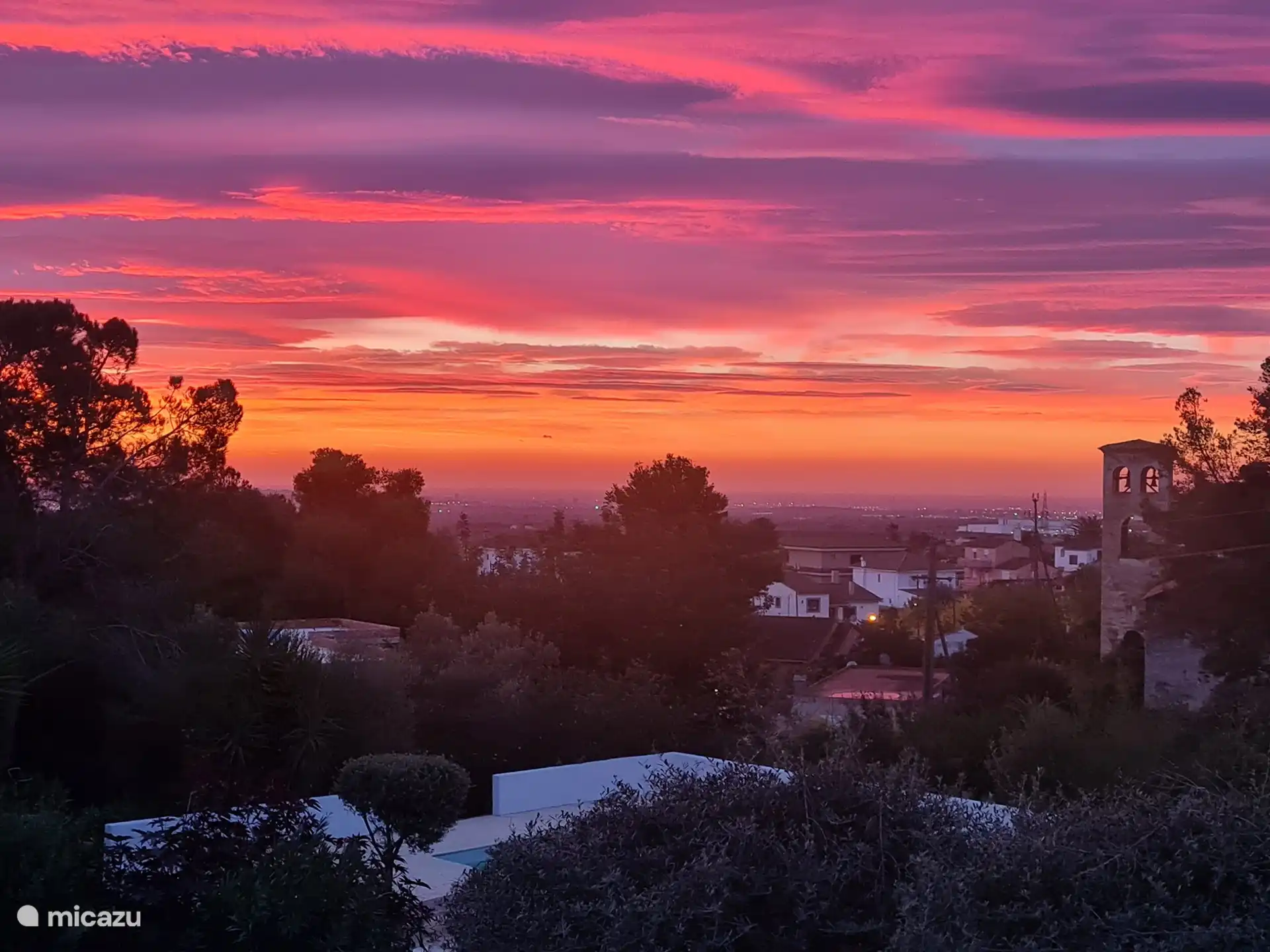 Wunderschöner Himmel über der Villa Davina 