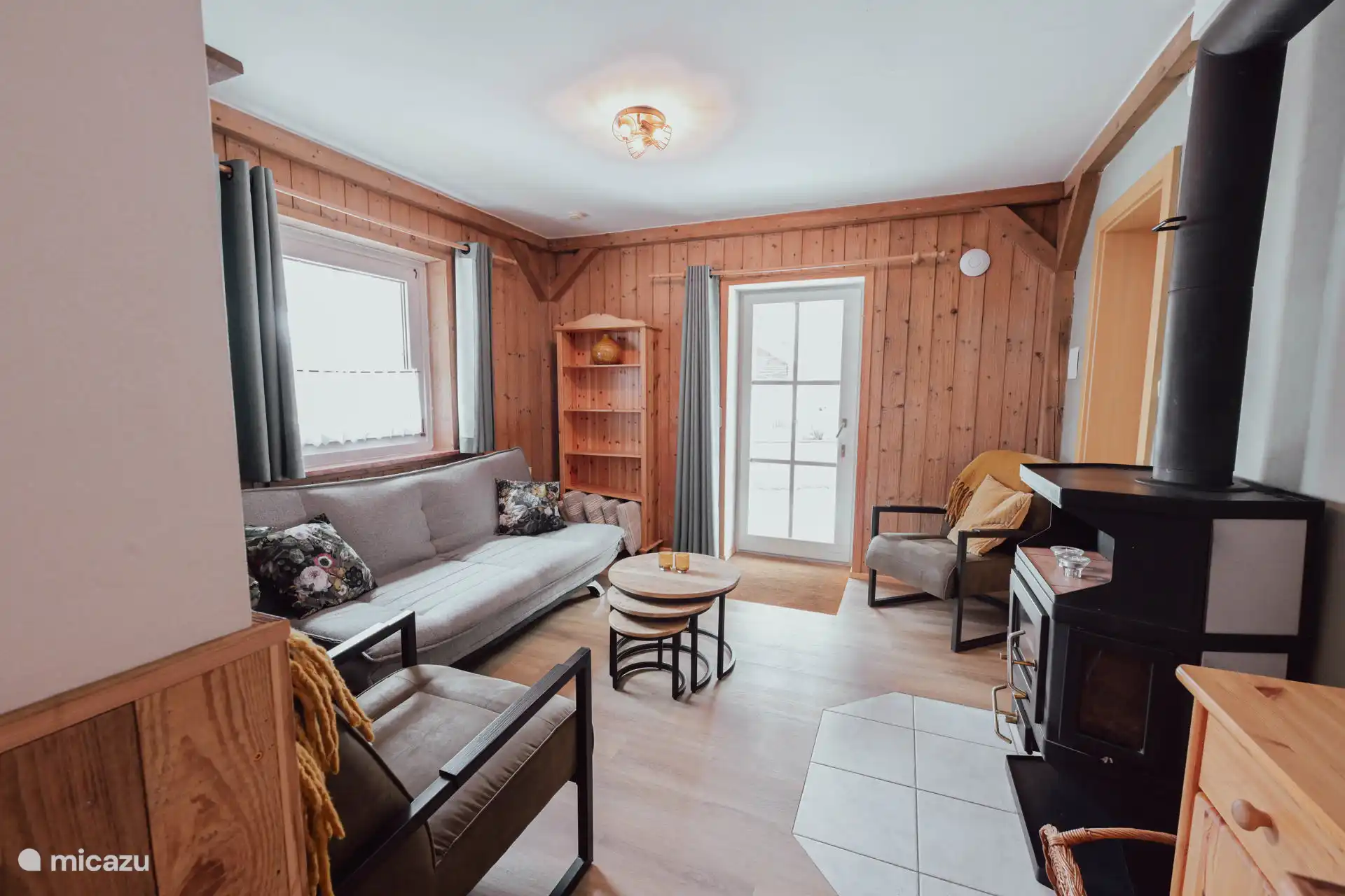 Hocharn living room with wood stove