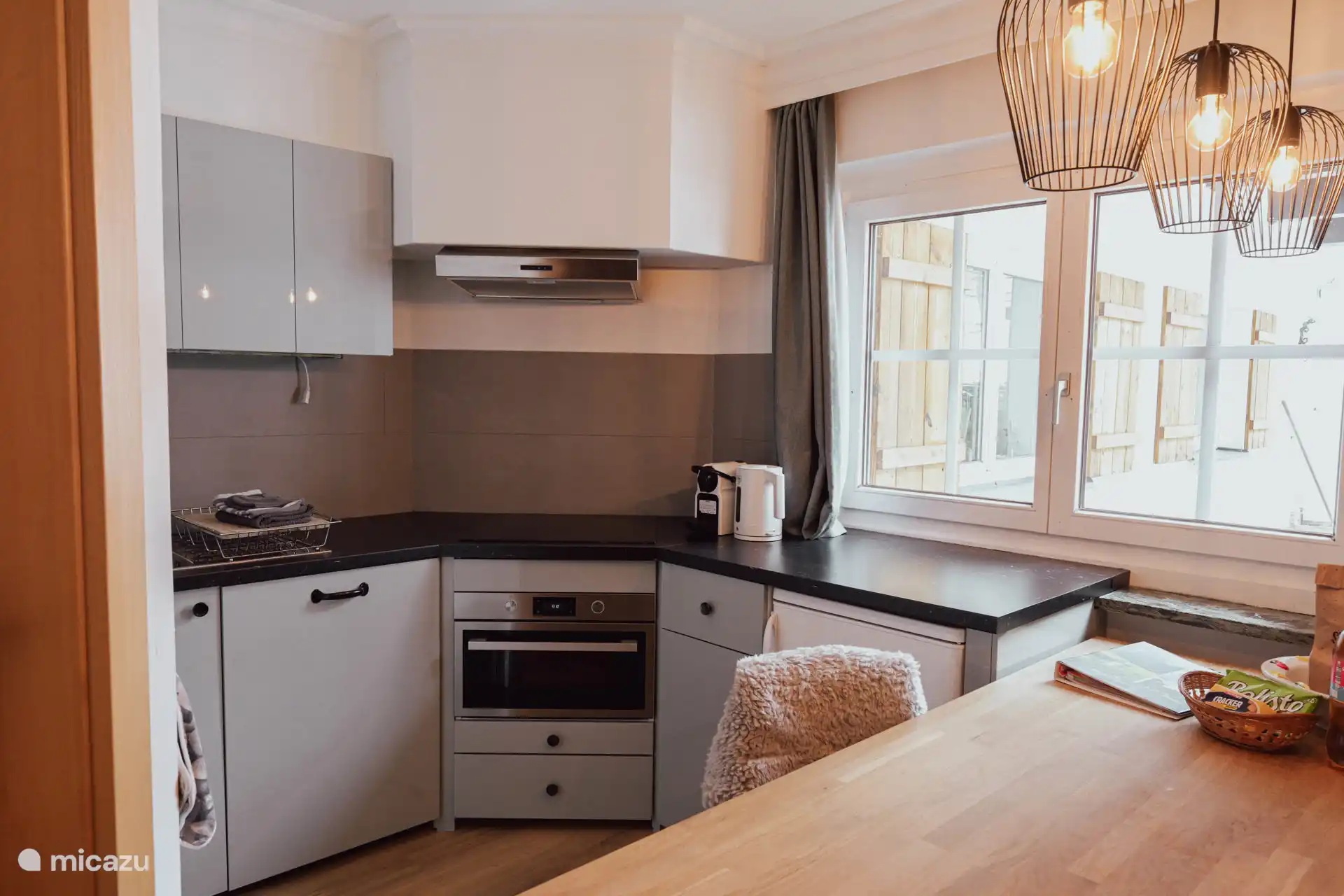 Kitchen with dishwasher and oven