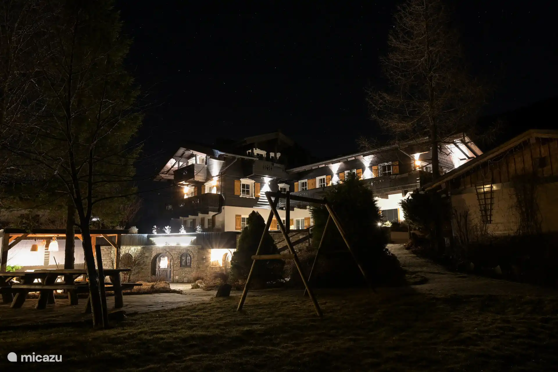 Mountain moment by night