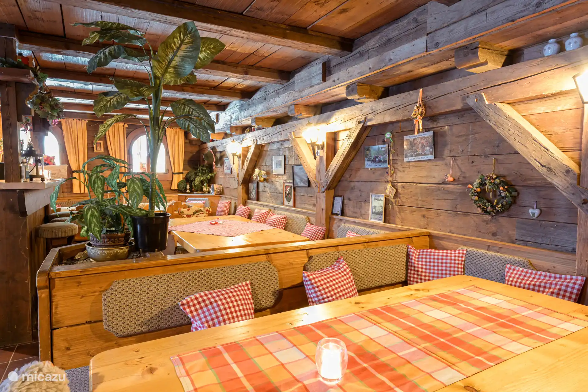 Cozy parlor with honesty bar