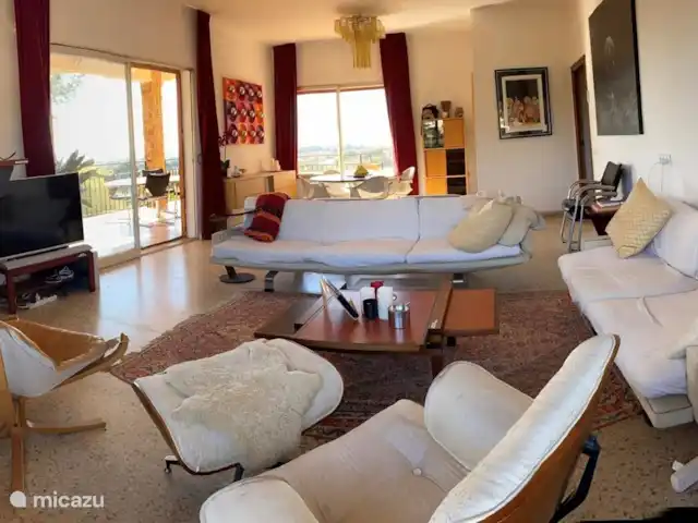Location de Vacances Espagne, Valence, Valence (ville), villa - Villa Valencia Sunset Salon avec cheminée à foyer ouvert