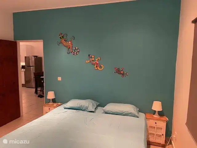 Bedroom with large wardrobe and air conditioning