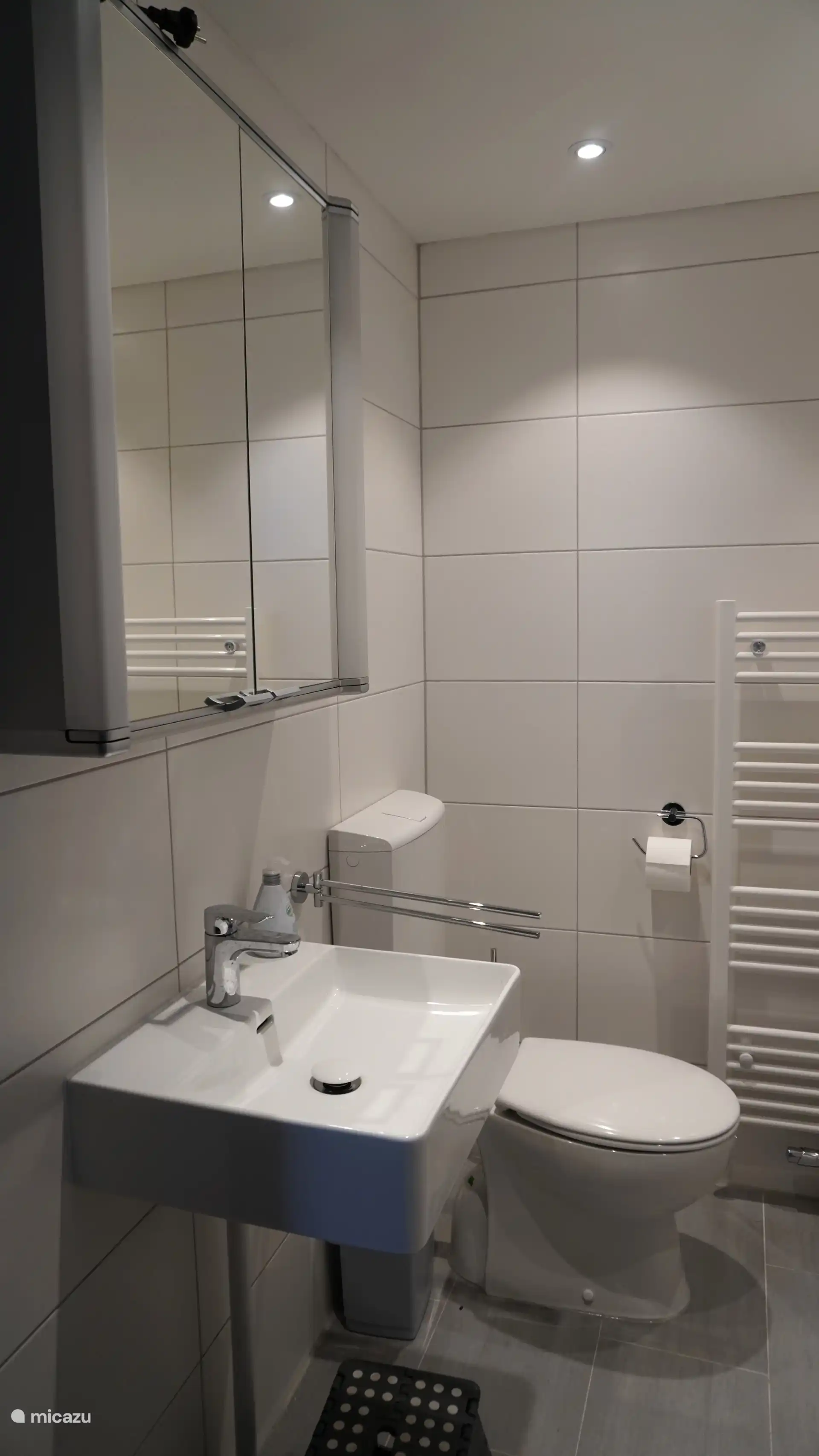 Bathroom, also washing machine available