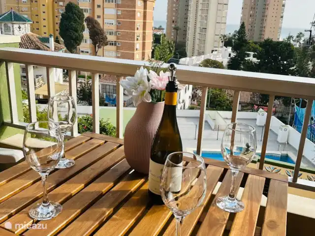 Casa de Estepa, Torremolinos huren in Spanje, Costa del Sol, Torremolinos - appartement Je kan op het zonnige balkon heerlijk genieten.