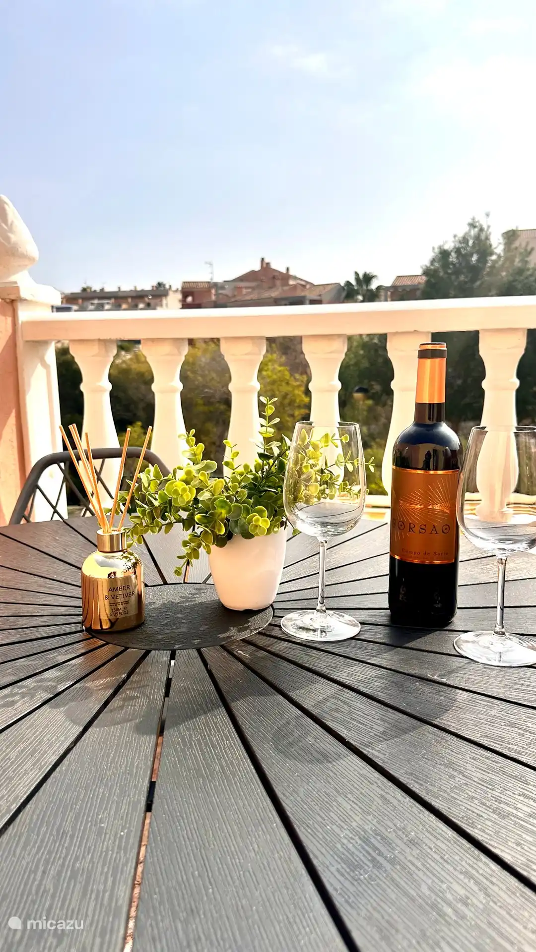 Terras Zuid verbonden aan de slaapkamer