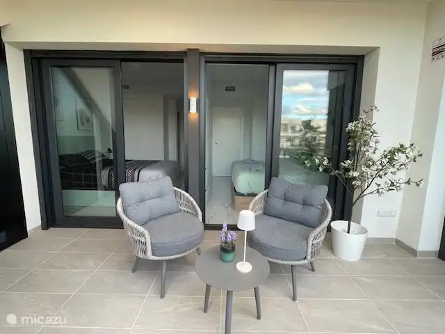 Terrasse dans les chambres