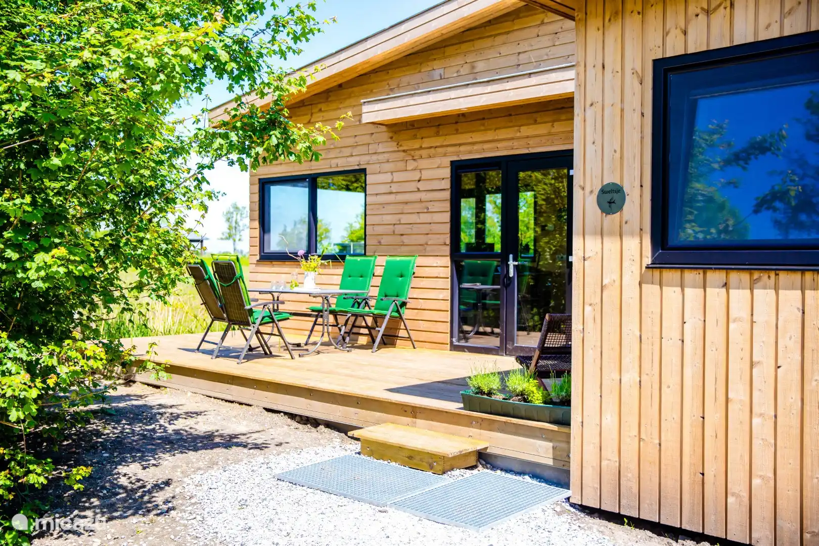 Eigen terras aan de tuinzijde