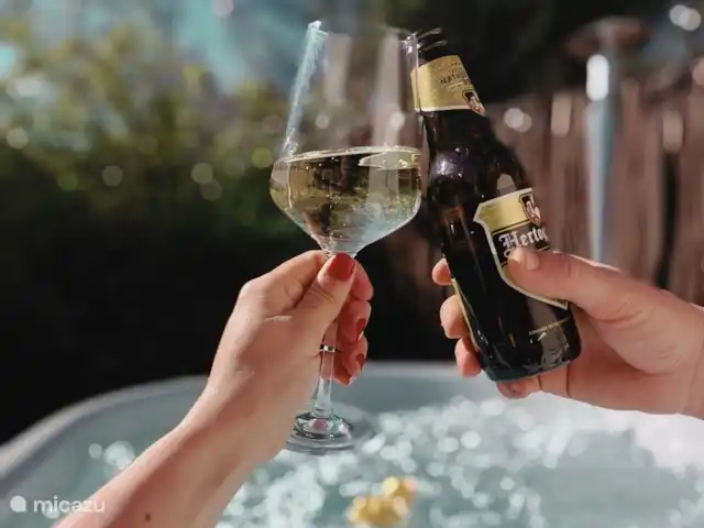 Oudveluwe - cabaña - bosque en Países Bajos, Güeldres, Voorthuizen - casa vacacional Bien. Disfruta de las burbujas en nuestra bañera de hidromasaje