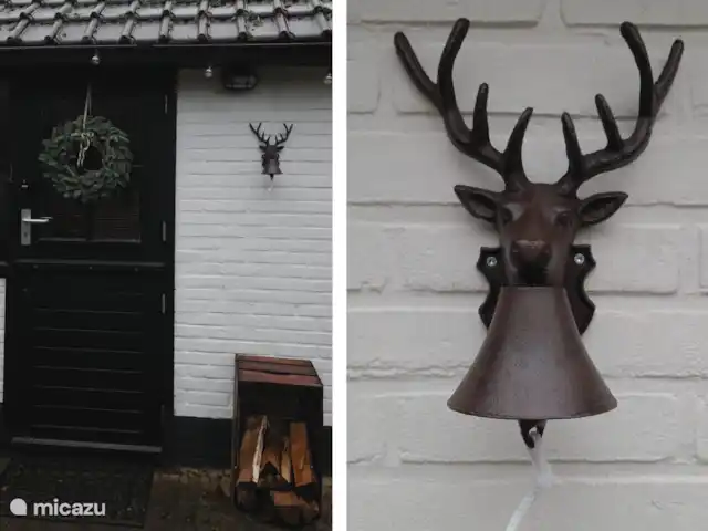 Oudveluwe - cabaña - bosque en Países Bajos, Güeldres, Voorthuizen - casa vacacional Entrada trasera con decoración
