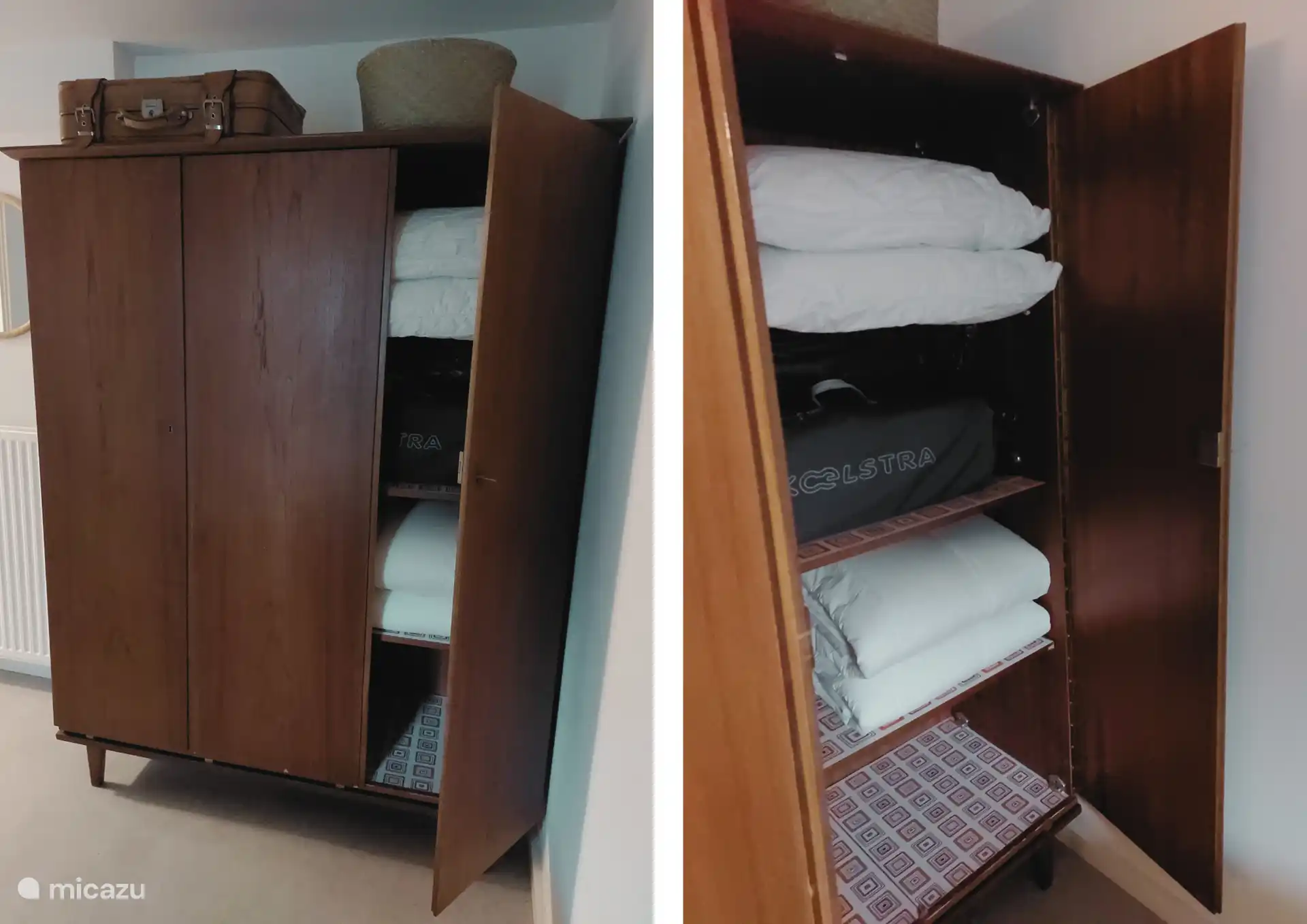 Der große Kleiderschrank im Hauptschlafzimmer verfügt über zusätzliche Betten