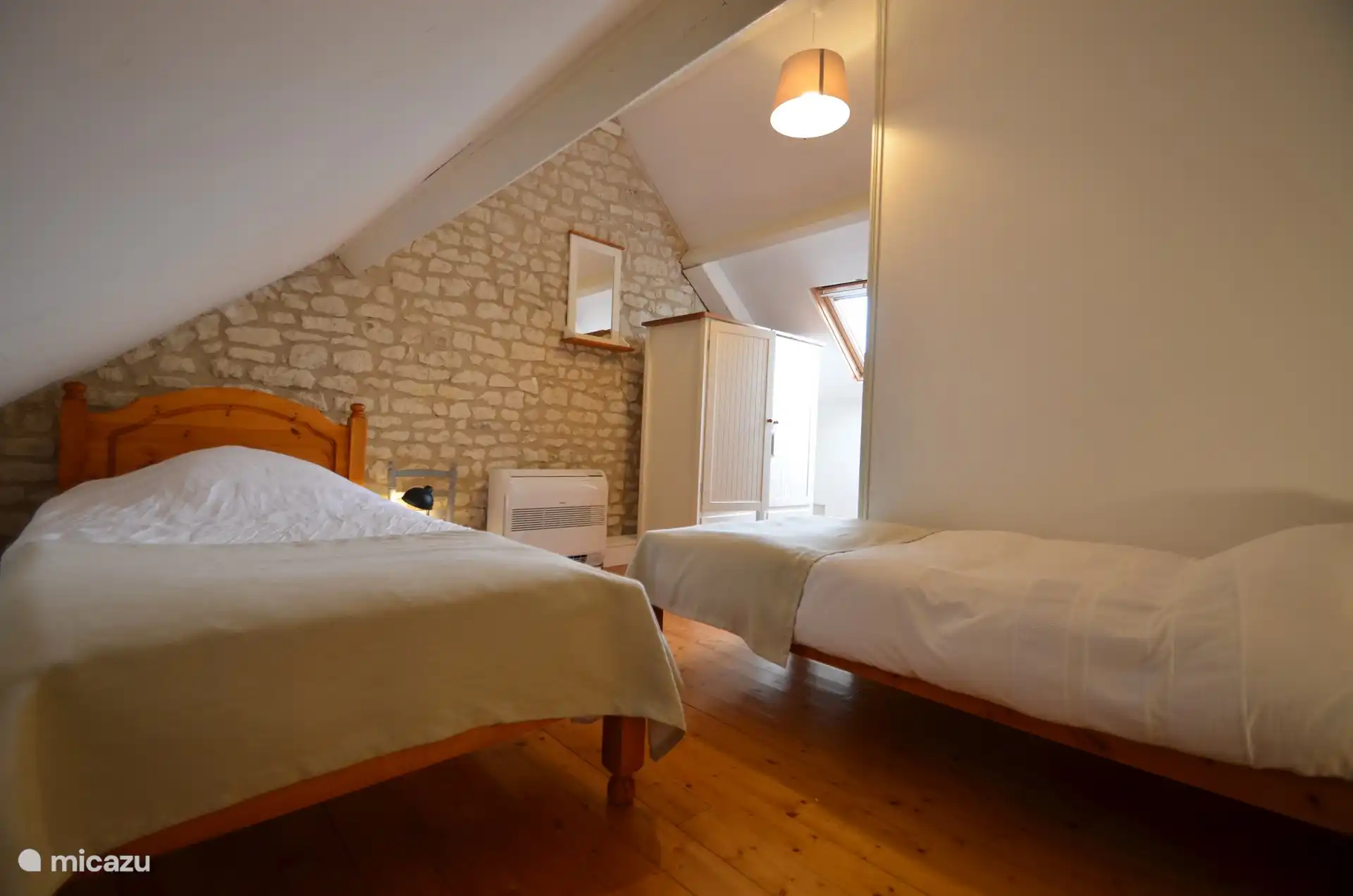 Das 2. Schlafzimmer mit 2 x 1p Bett.