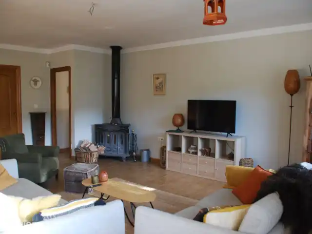 Casa Campo Rústico en España, Murcia, Calasparra  - casa vacacional Sala de estar con estufa de leña