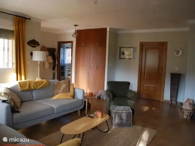 Casa Campo Rústico en España, Murcia, Calasparra  - casa vacacional Acogedora sala de estar, 2,5 plazas, 2 plazas, sillón, TV, estufa de leña