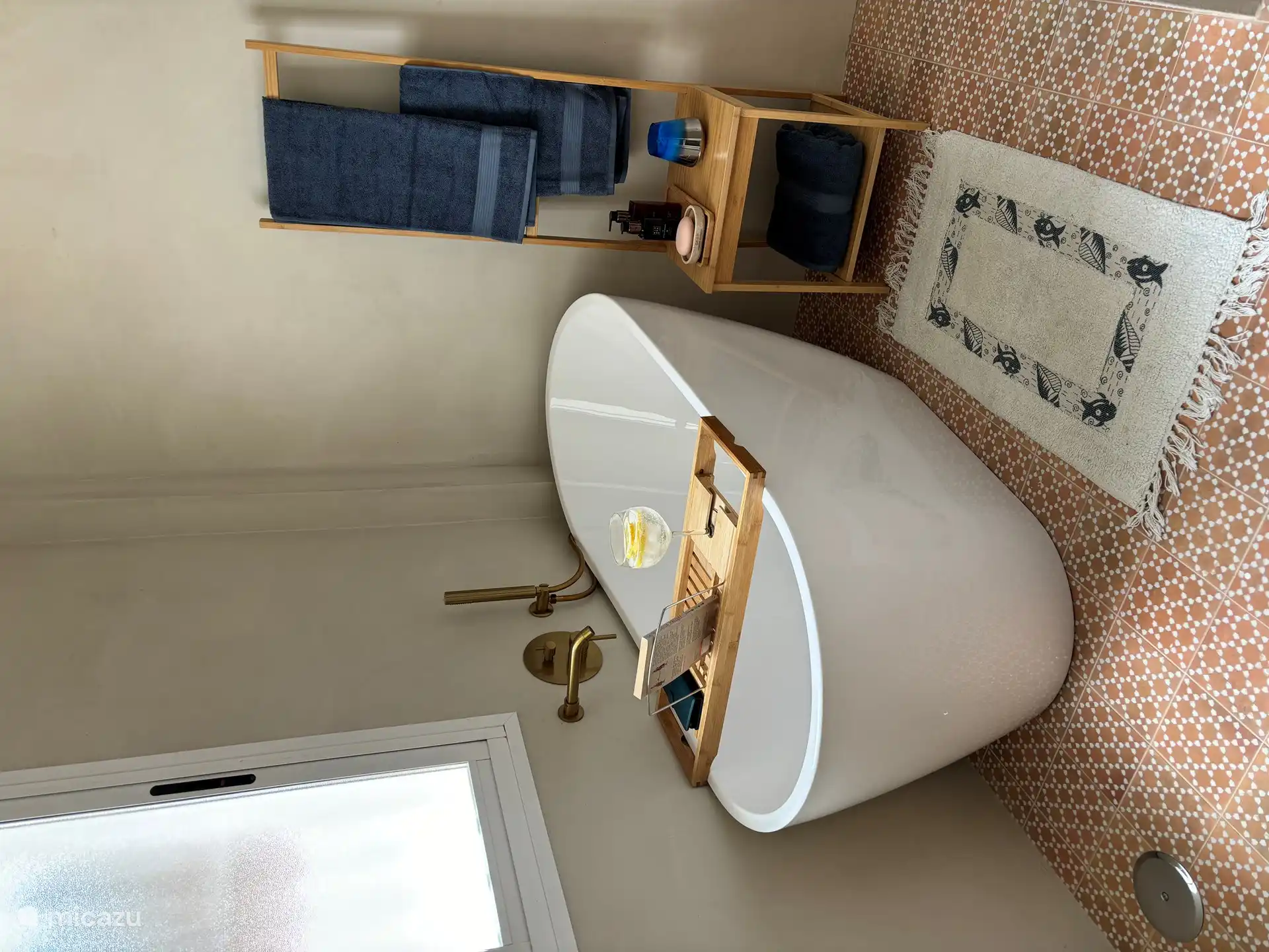 Slipper bath in main bathroom.