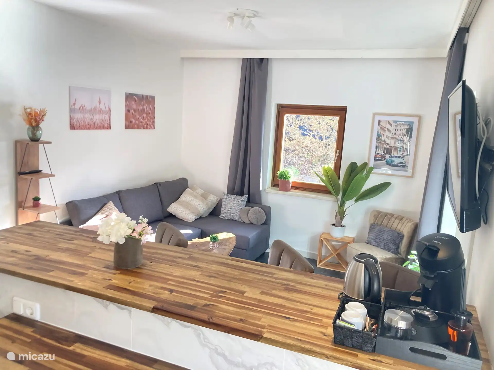 Küche, Wohnzimmer, Frühstücksbar, Sitzecke