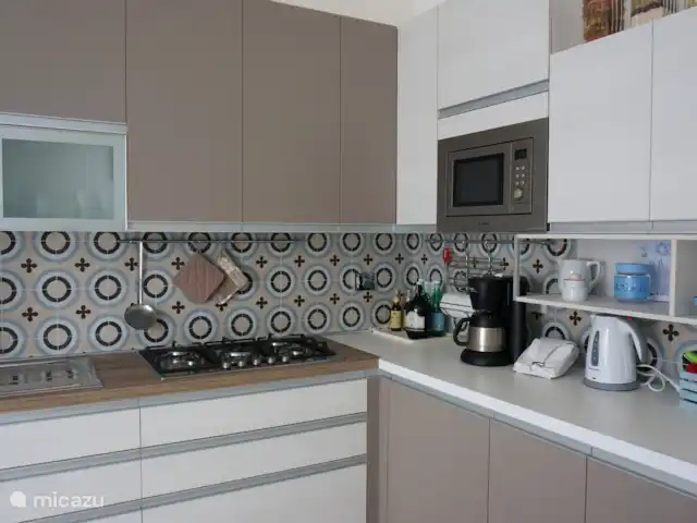 Villa Alcione a 350 mt de la playa en Italia, Toscana, Forte Dei Marmi - villa Cocina nueva totalmente equipada con platos