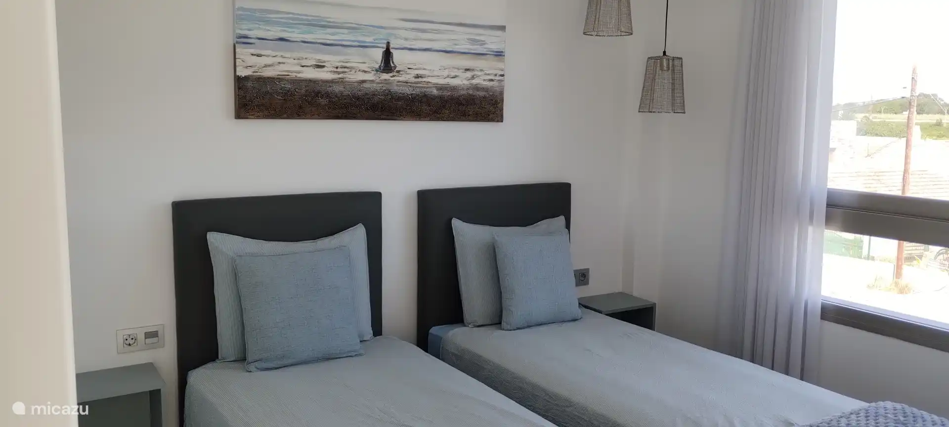 Schlafzimmer im 1. Stock mit 2 Einzelbetten