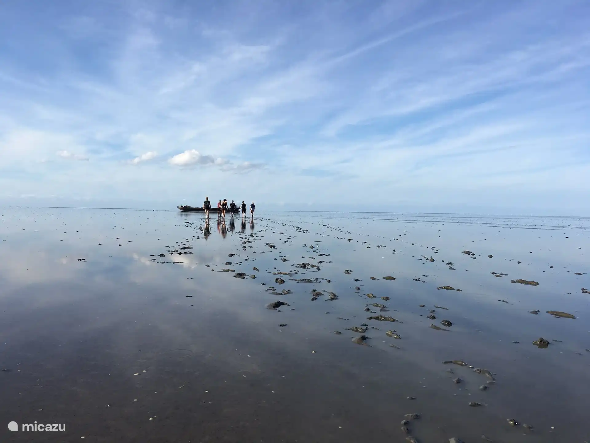 Wattwanderung, hinter dem Haus