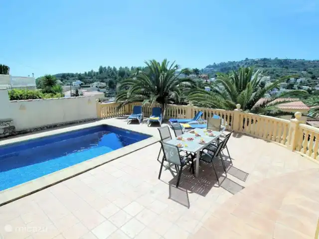 Villa Karina huren in Spanje, Costa Blanca, Benissa - villa vanuit het zwembad een geweldig uitzicht