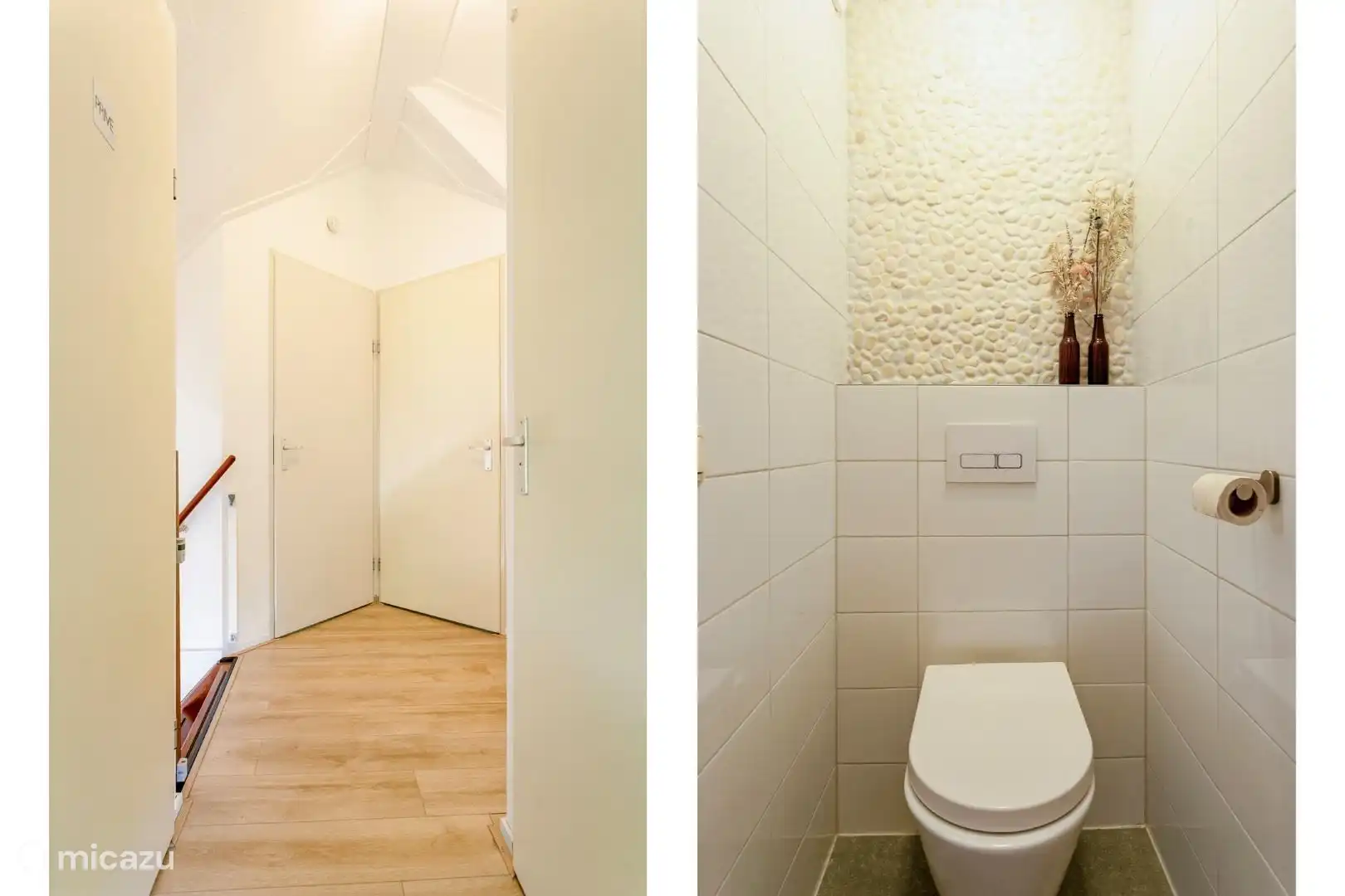 Treppenabsatz und WC 1. OG