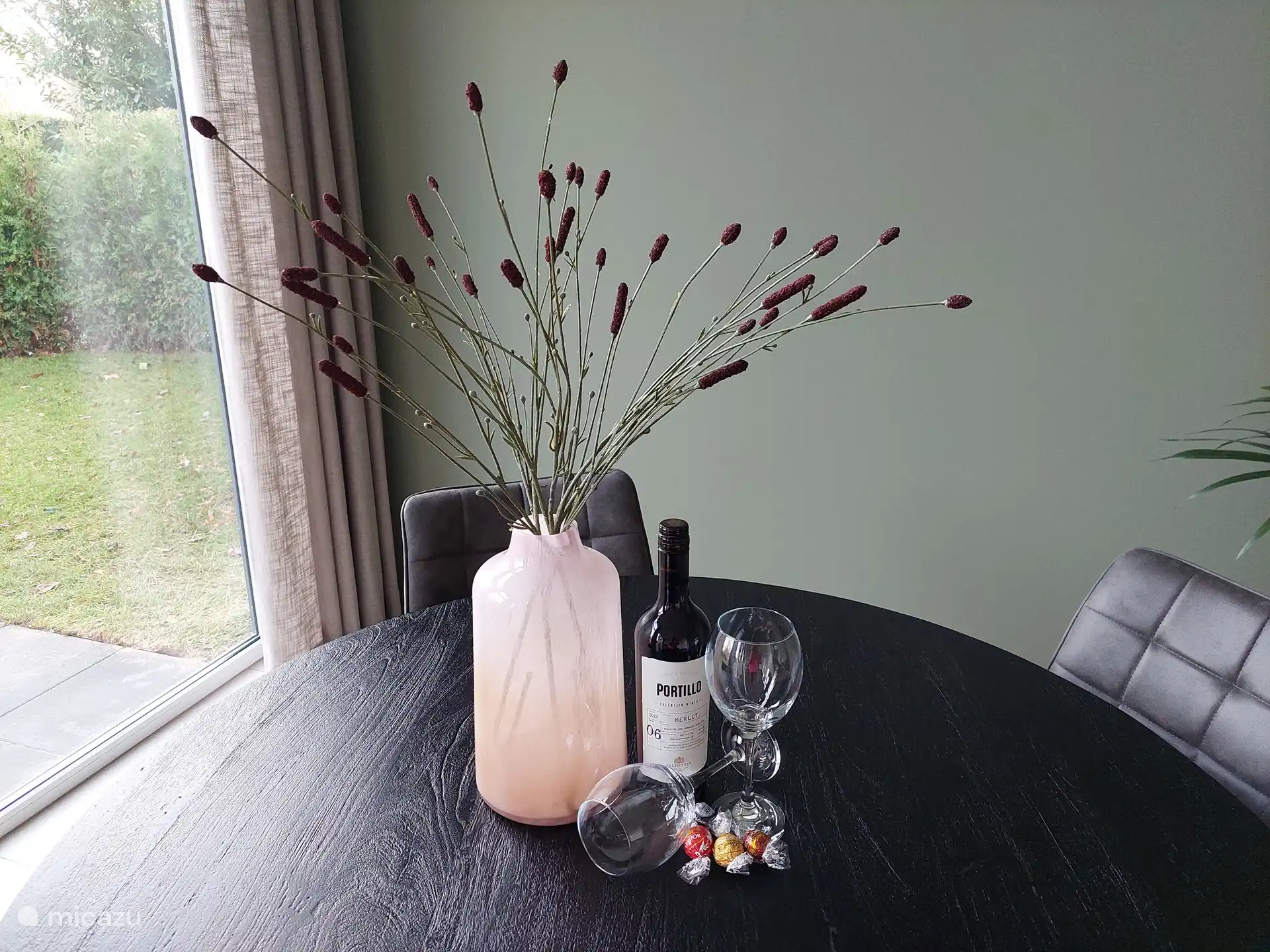 Leckere Flasche Wein bei der Ankunft!